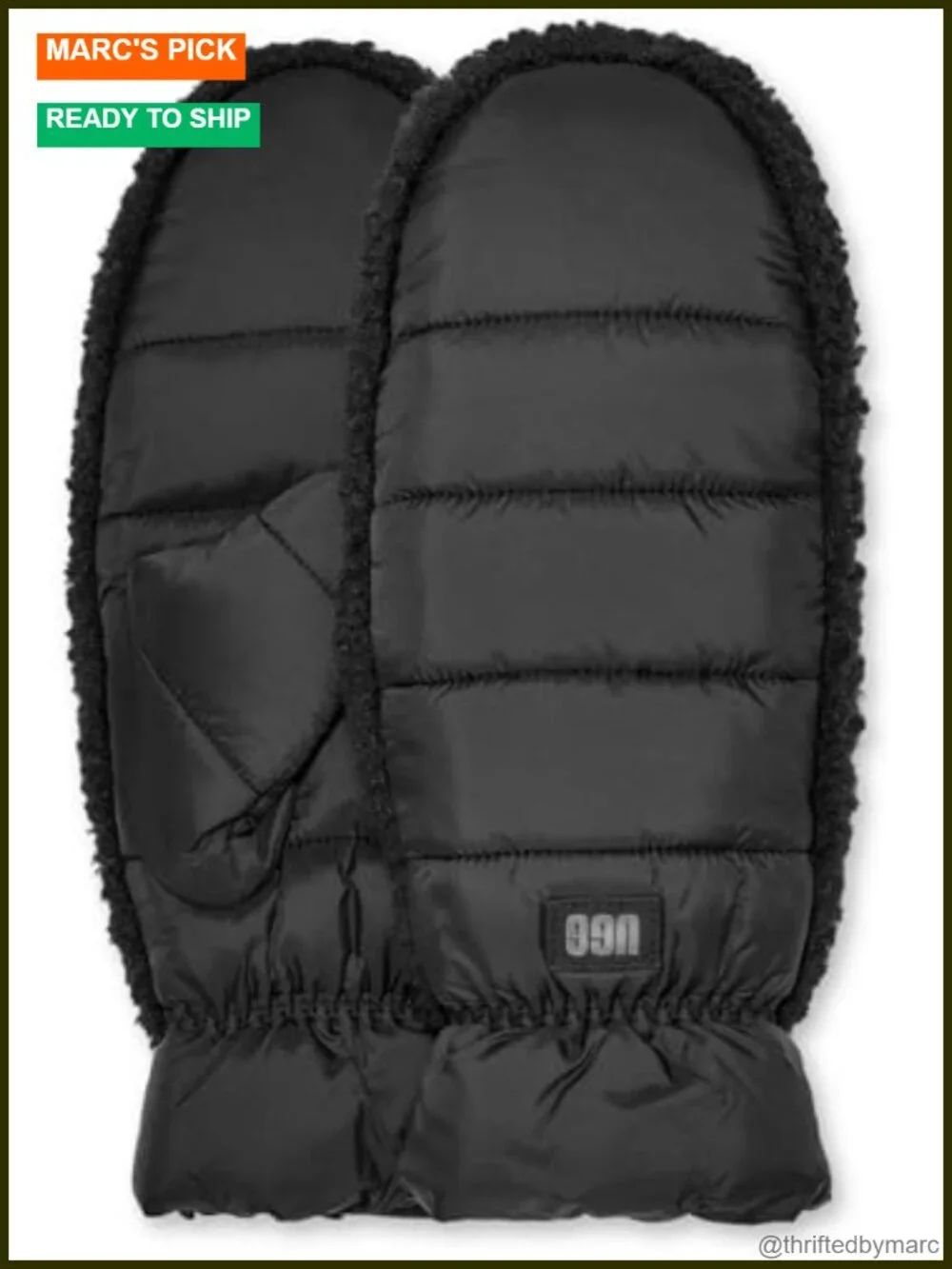 Water-Resistant Nylon Mittens with Recycled Polyester Insulation, Pull-On Style